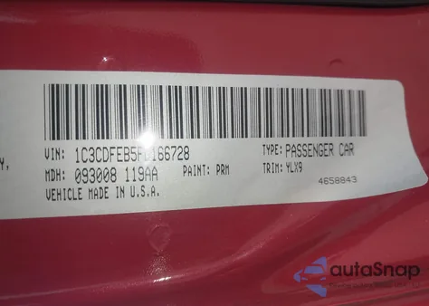 2015 Dodge Dart Gt z USA, uszkodzony, nr VIN 1C3CDFEB5FD166728